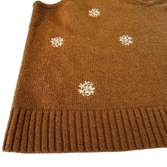 NWT MADEWELL WOOL BLEND FLOWER EMBROIDERED SWEATER TANK SIZE XL - Picture 6 of 10
